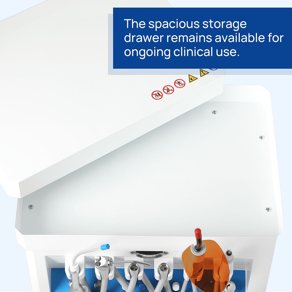 GU-P209 Dental Mobile Delivery Cart Treatment Unit Air Compressor Suction FDA