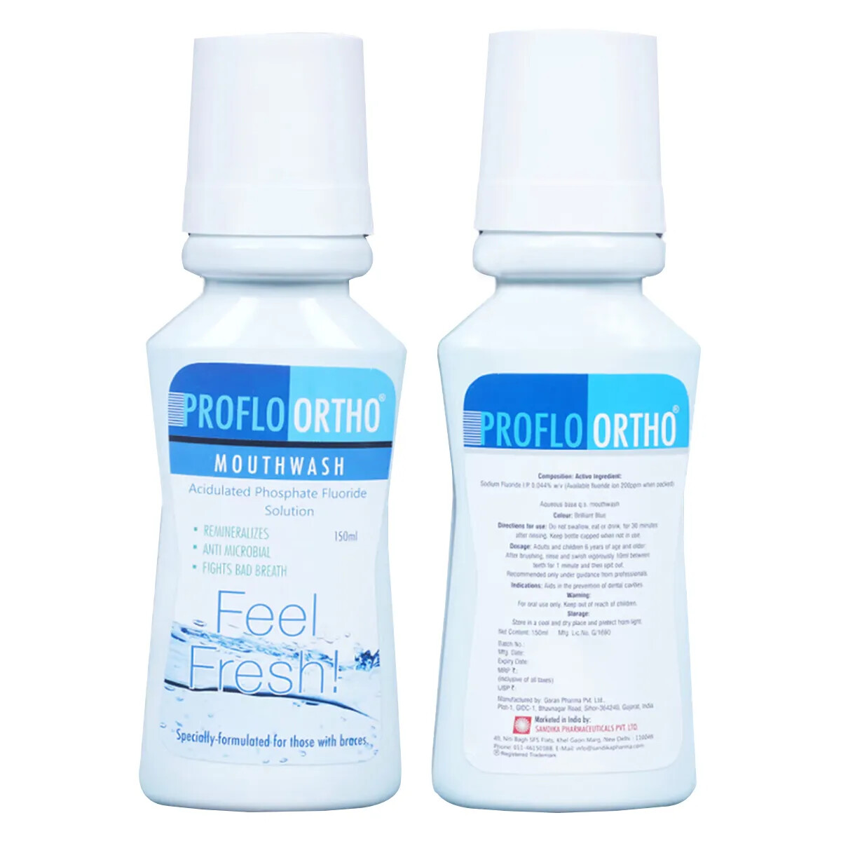 Sandika Pharma Proflo Acidulated Mouthwash (Pack of 12) Free Shipping….