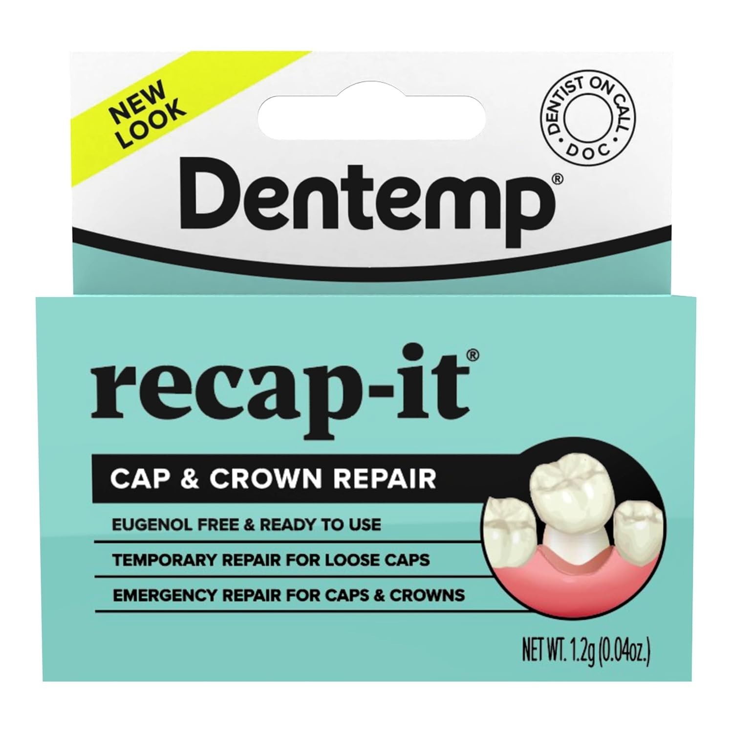 Clear Dental Cement for Crowns – Portable Dental Repair Kit with Applicator