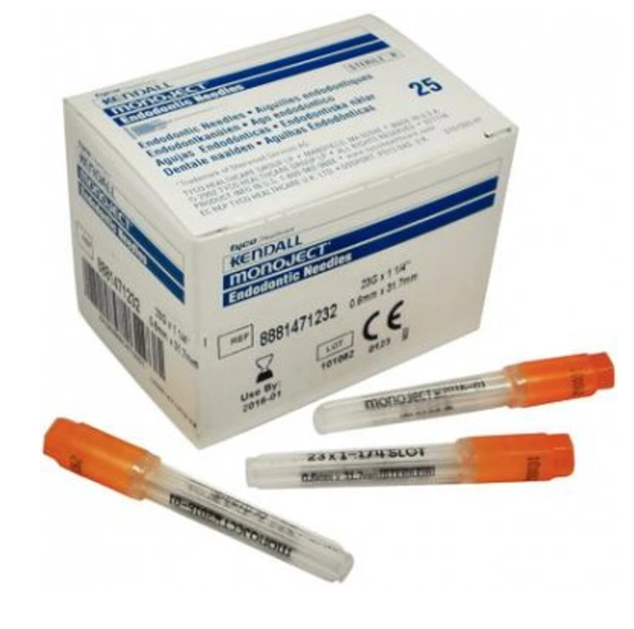 Monoject Dental Blunt Cannula Endodontic 23Ga X 1.25″ Irrigation 25/pk