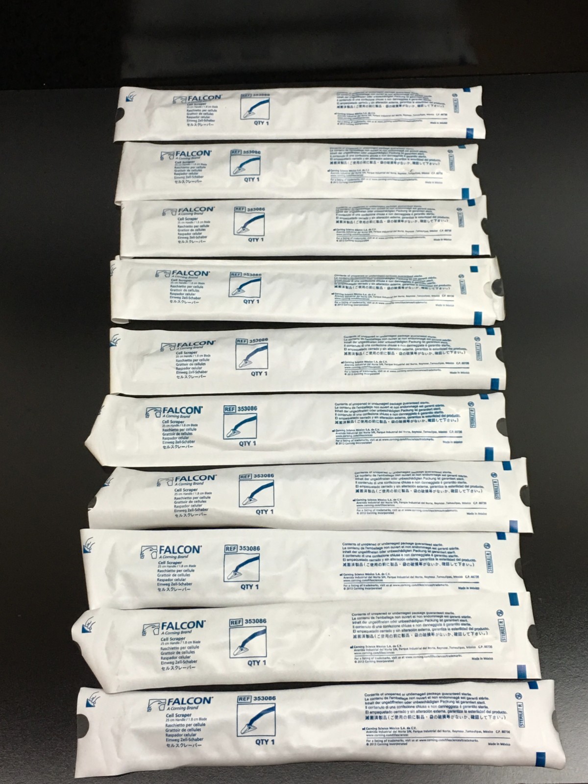 Corning Flacon REF 353086 Cell Scraper 25cm Handle 1.8cm Blade Lot 10 PCS