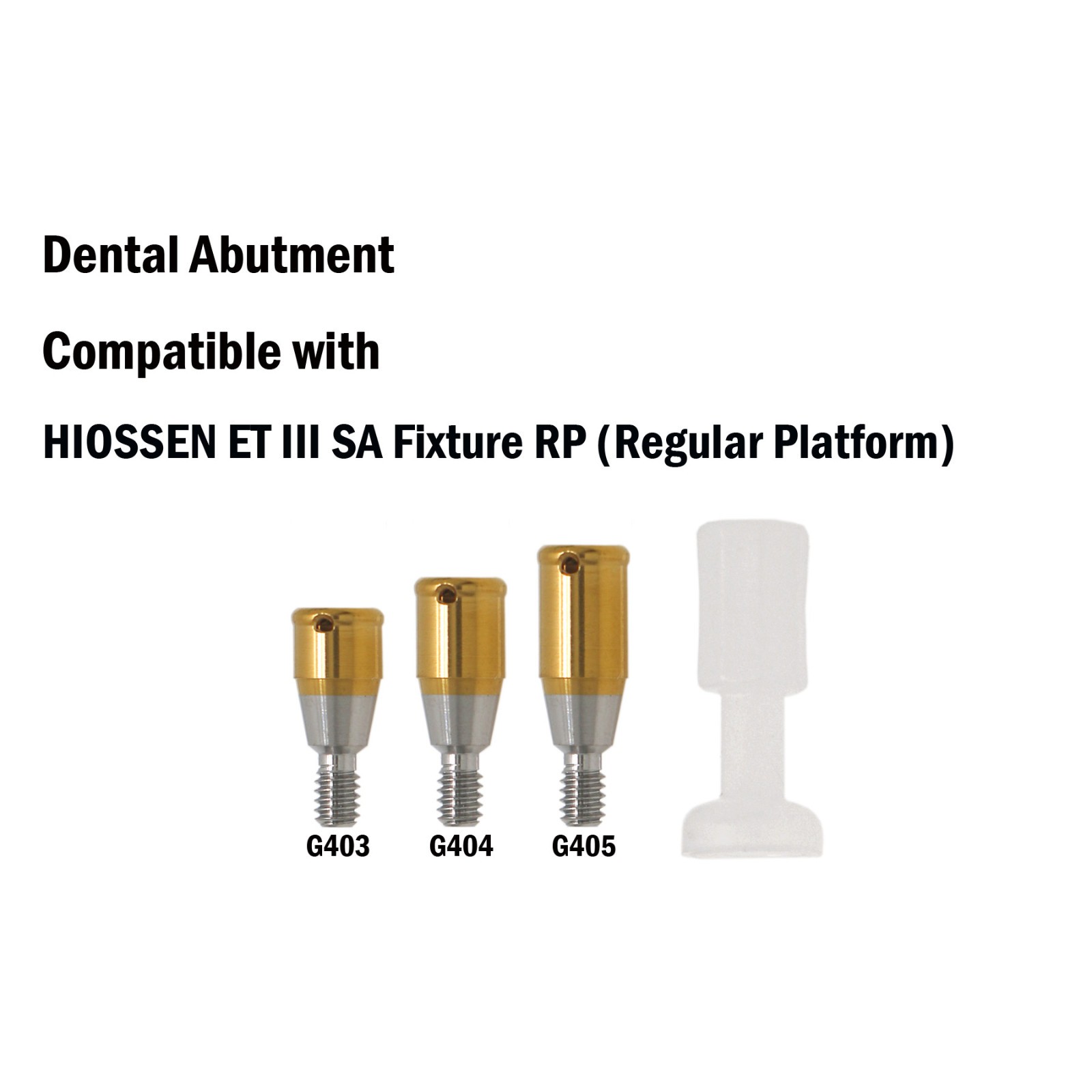 5PCS Dental Regular Fit Connection Attachment Abutments for Hiossen 3/4/5mm