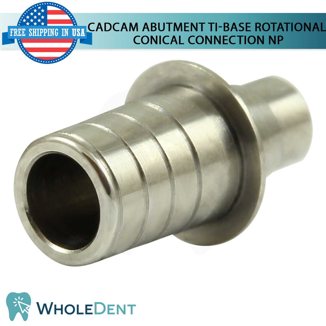 1x Dental Rotational Ti-Base CAD/CAM Narrow Platform NP Int Hex 2.25mm