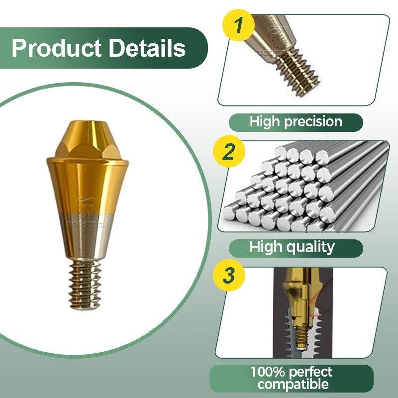 10pcs Multi unit straight abutment fits Osstem Hiossen TS platform Regular Mini