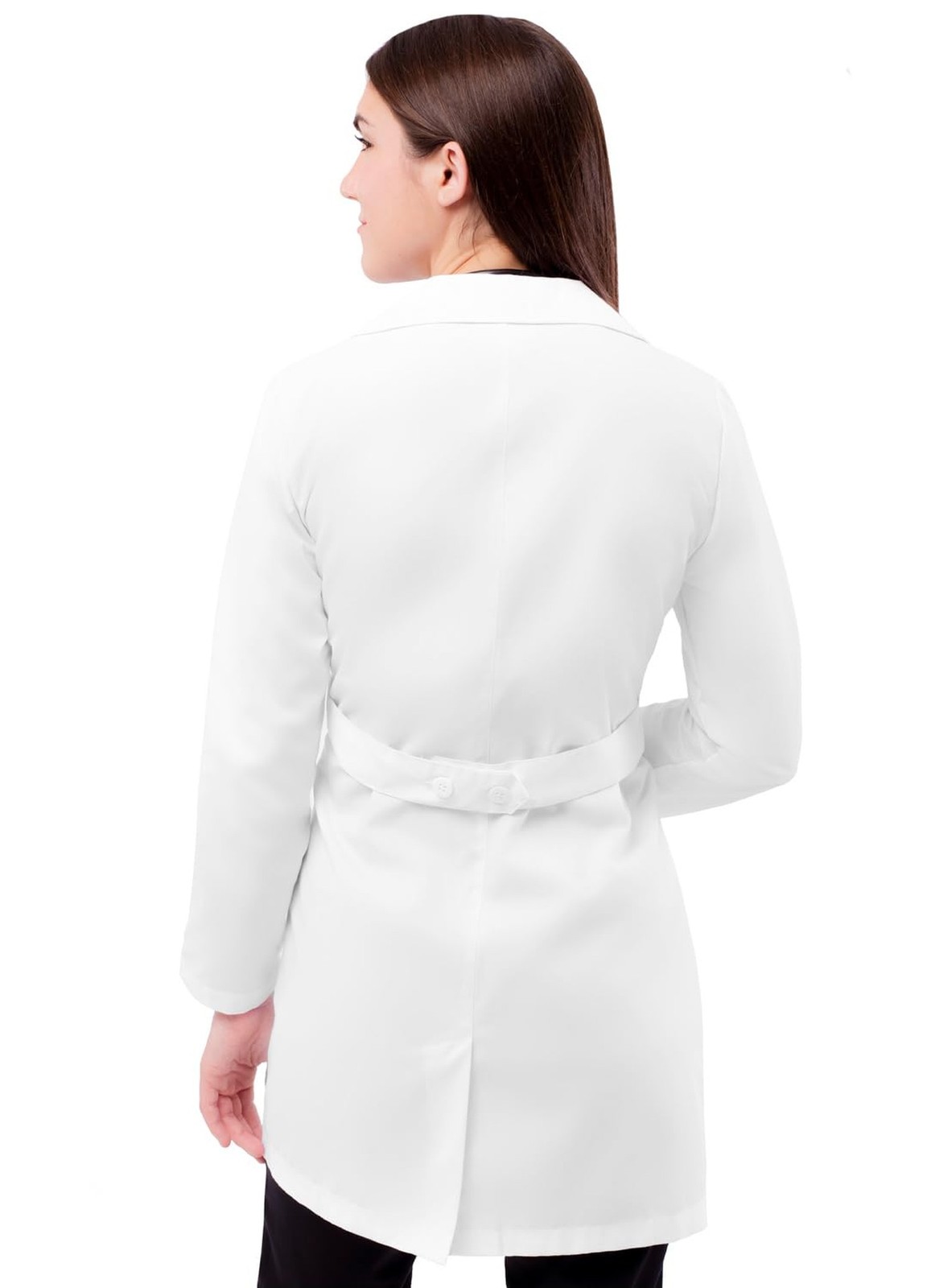 Adar Universal Lab Coats for Women – Belted 33″ Lab Coat Large White