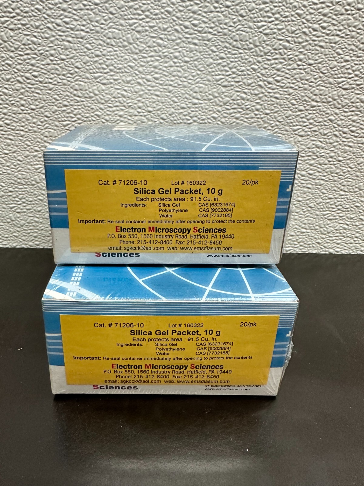 Electron Microscopy Sciences Cat No 71206-10 Silica Gel Packet 10g 20PK