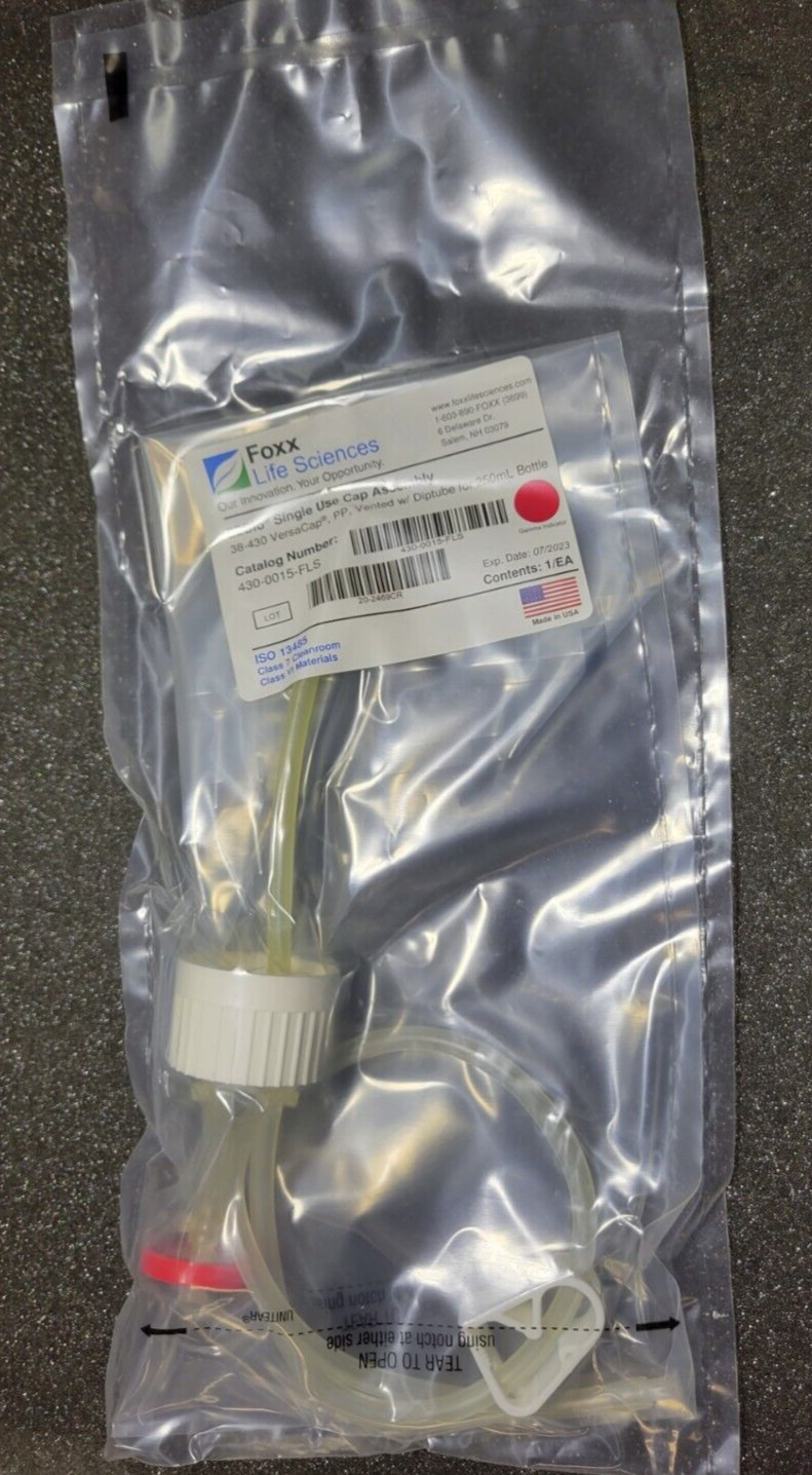 430-0015-FLS – Single Use-Cap Assembly for 250 mL Bottles, Foxx Life Sciences