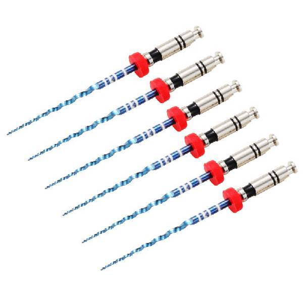 Vakker V Blue 25mm Taper 04 #40 NiTi Rotary Engine Files, 6/Pk. Black Color