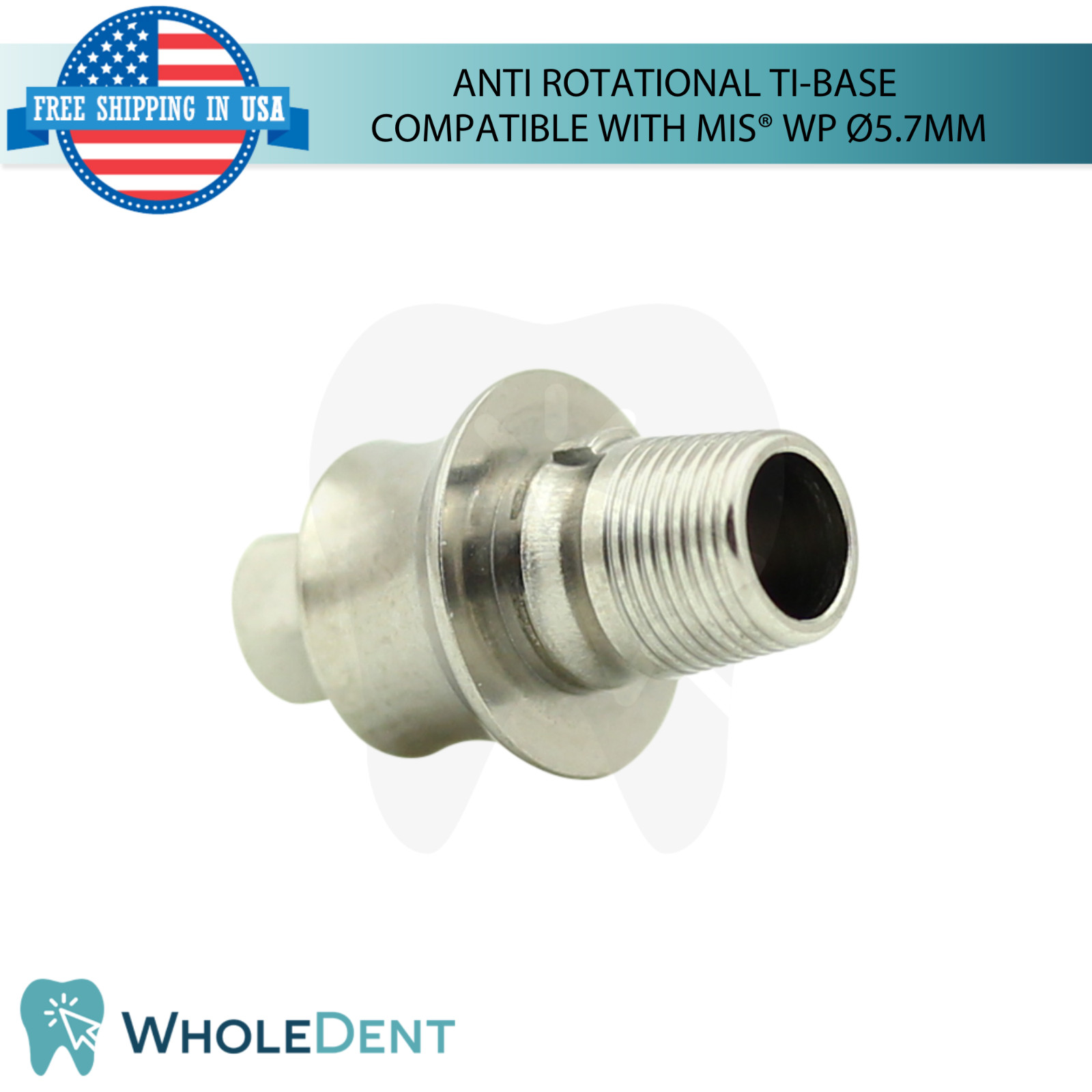 10x Anti Rotational Concave Ti-Base Ø5.7mm WP MIS® Compatible Int Hex System