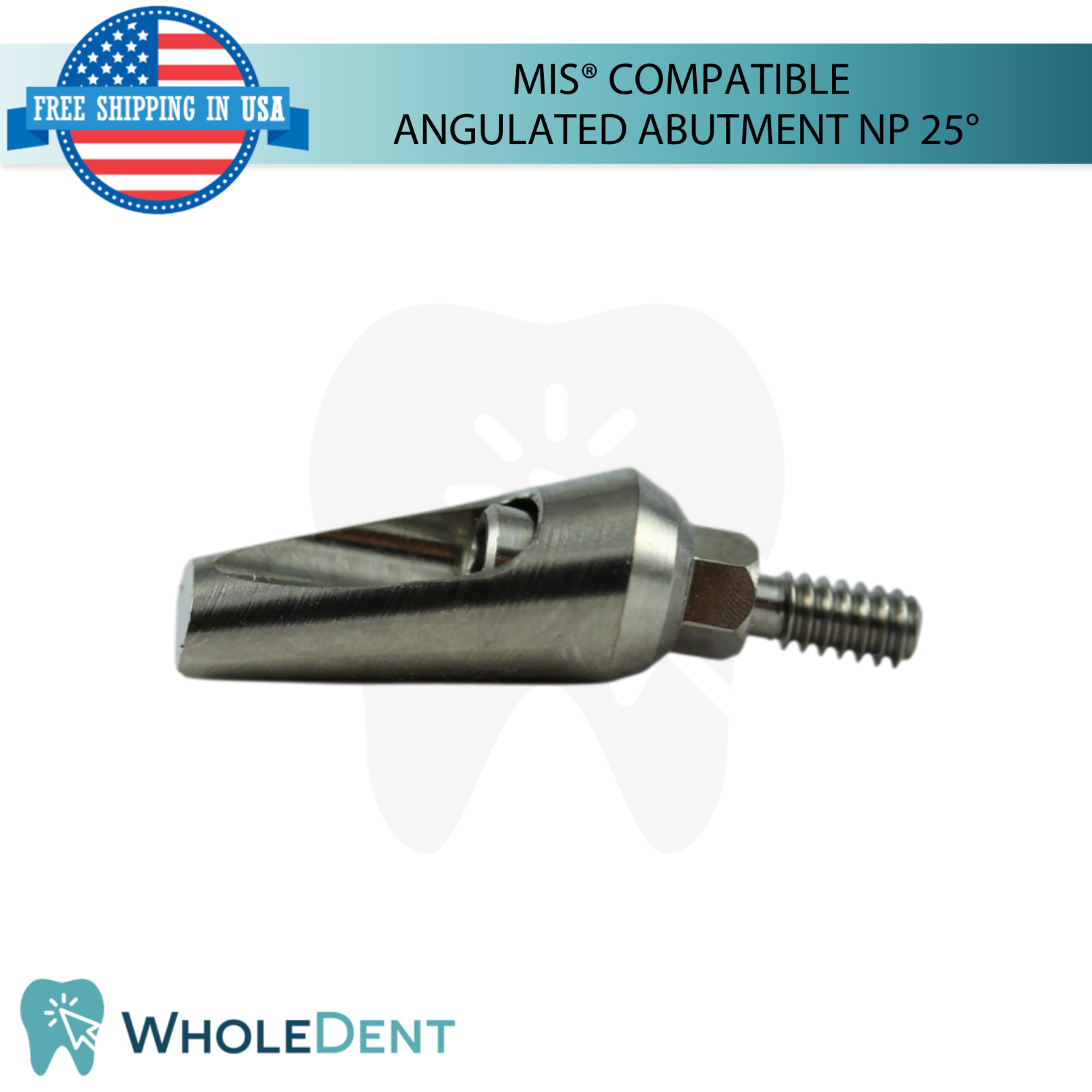 10x Angulated Dental Prosthetic 25° NP MIS® Compatible 9.0mm Int Hex 2.10mm