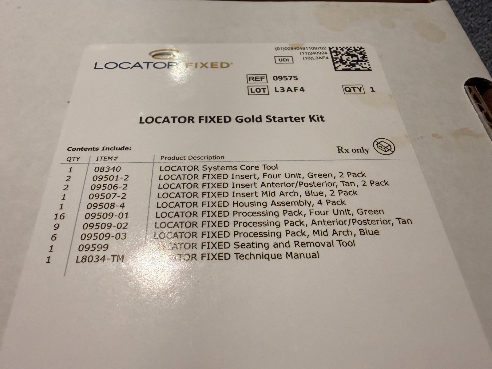 Locator Fixed Gold Starter Kit