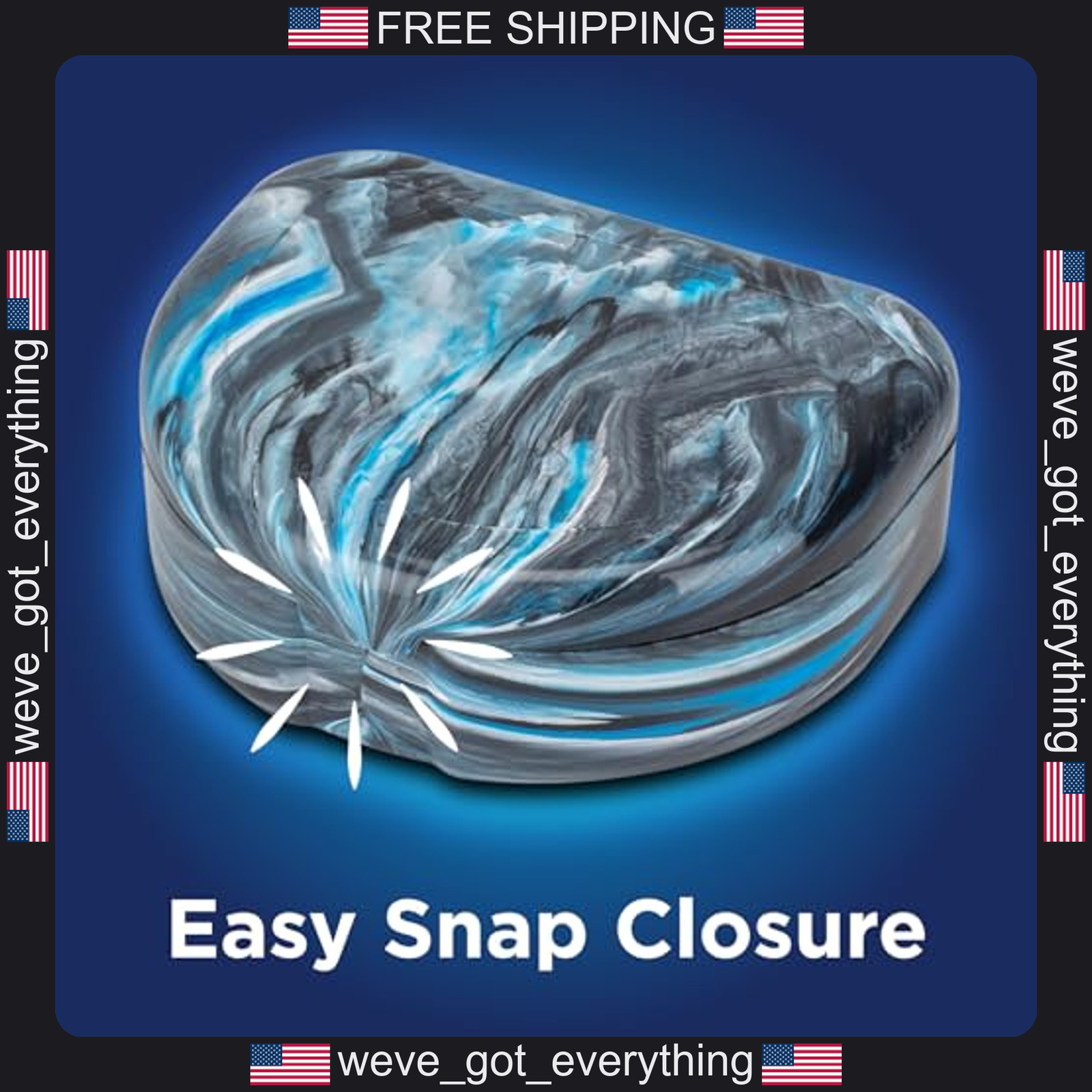 3 Pack Orthodontic Aligner Cases BPA Free Vented Plastic
