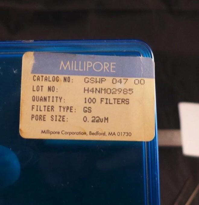 MILLIPORE Membrane Filter, hydrophilic, 0.45µm pore, 24mm diam 100/pk #HAWP02400