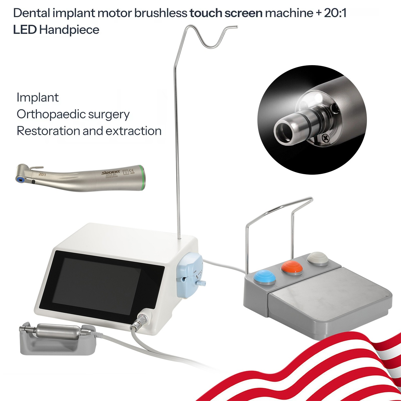 Dental LED Surgical Implant Motor System/Implant Stability Monitor Test