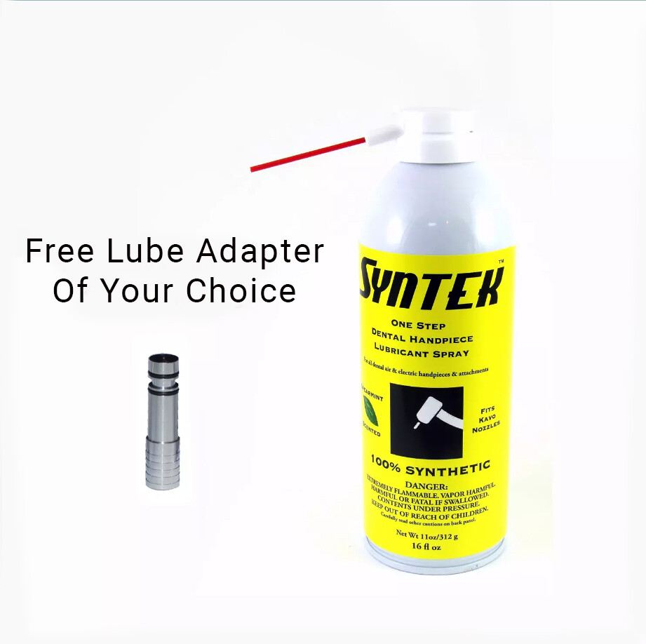 Syntek Synthetic Dental HP Oil Lubricant Aerosol W/ FREE LUBE ADAPTOR!