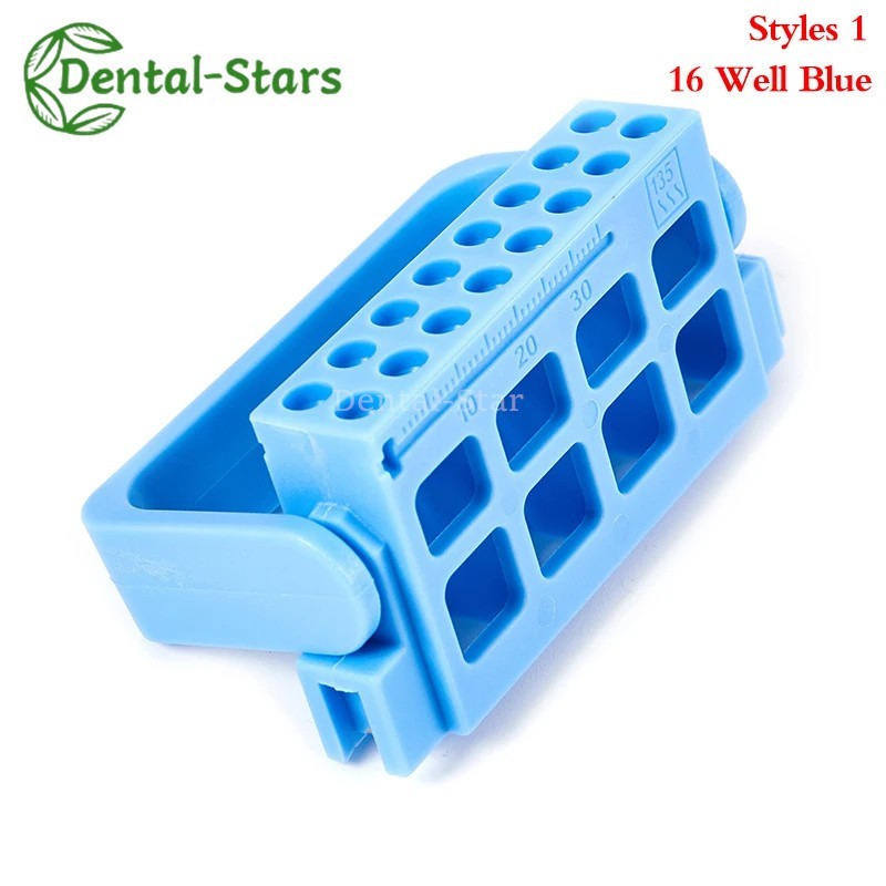 8/16 Holes Dental Bur Endo Files Block Holder Stand Autoclave Disinfection Box