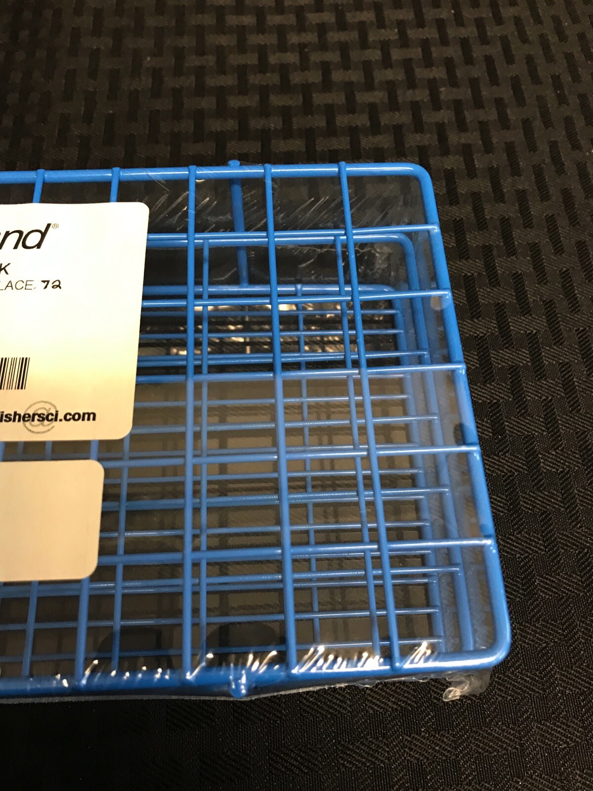 FISHERBRAND 72-Place Poxygrid Test Tube Rack Blue Epoxy Fits 13-16mm 14-793-12