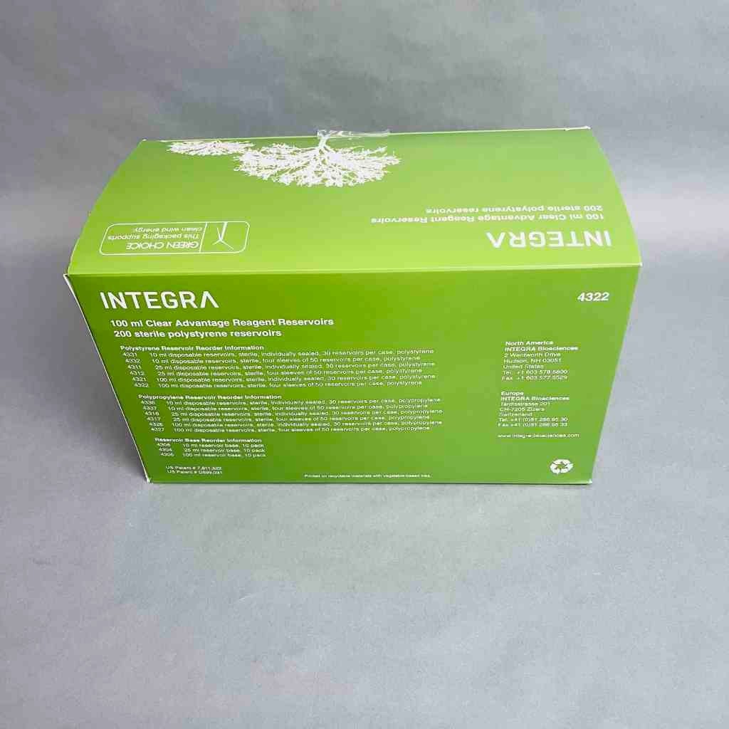 Integra Biosciences Reagent Reservoir 100 ml Clear Polystyrene 200 Basins