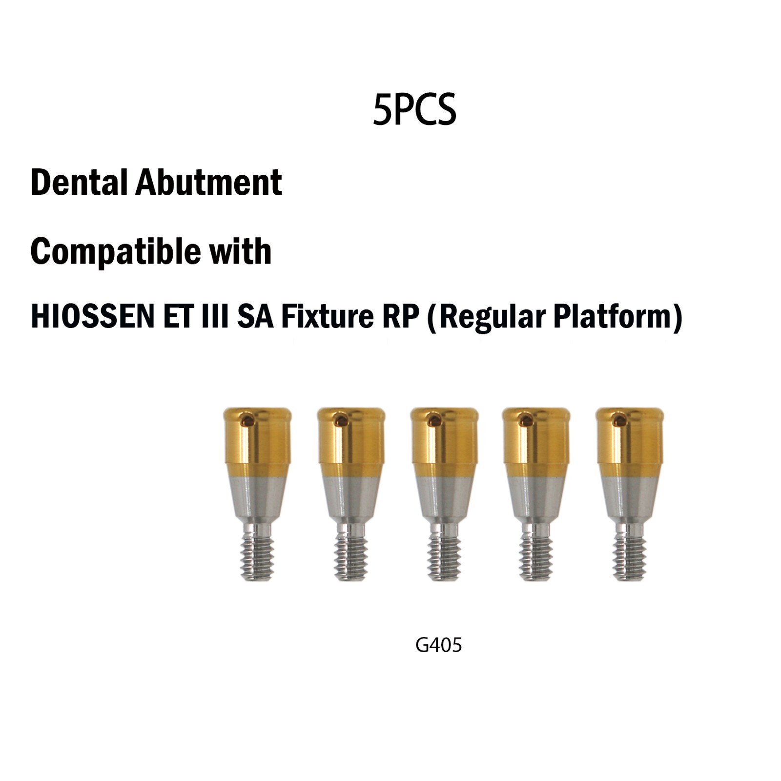 5PCS Dental Regular Fit Connection Attachment Abutments for Hiossen 3/4/5mm