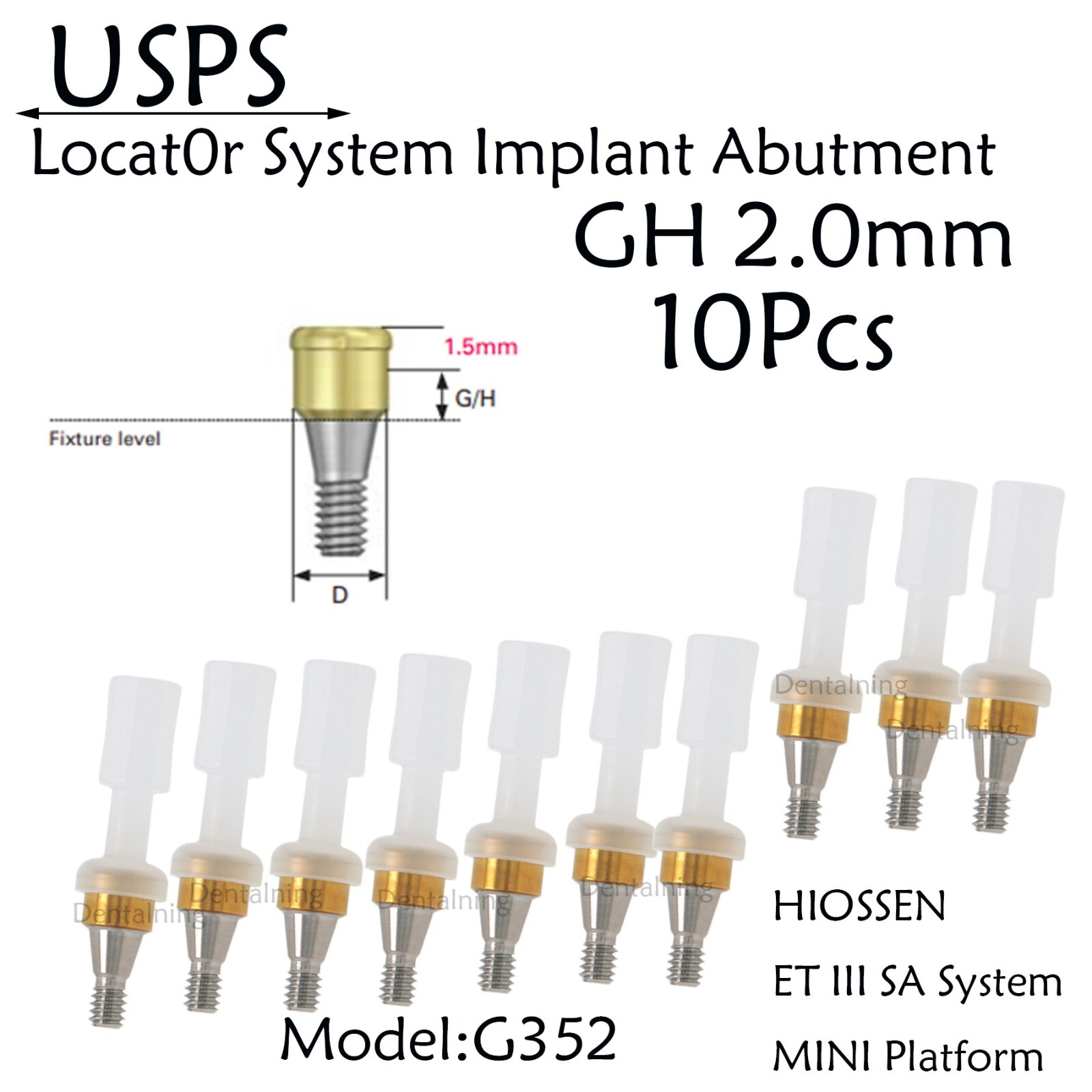 US HIOSSEN ET III SA/Osstem/DIO UF/Snucone Mini Locator Abutment For 1-6mm