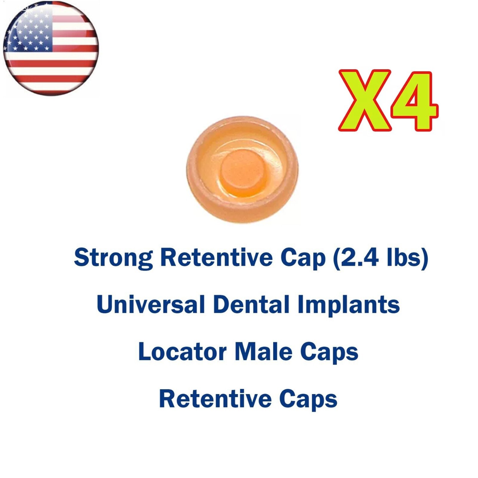 US Universal Implant Retention Caps Set Locat0r Core Insertion Extraction Tool