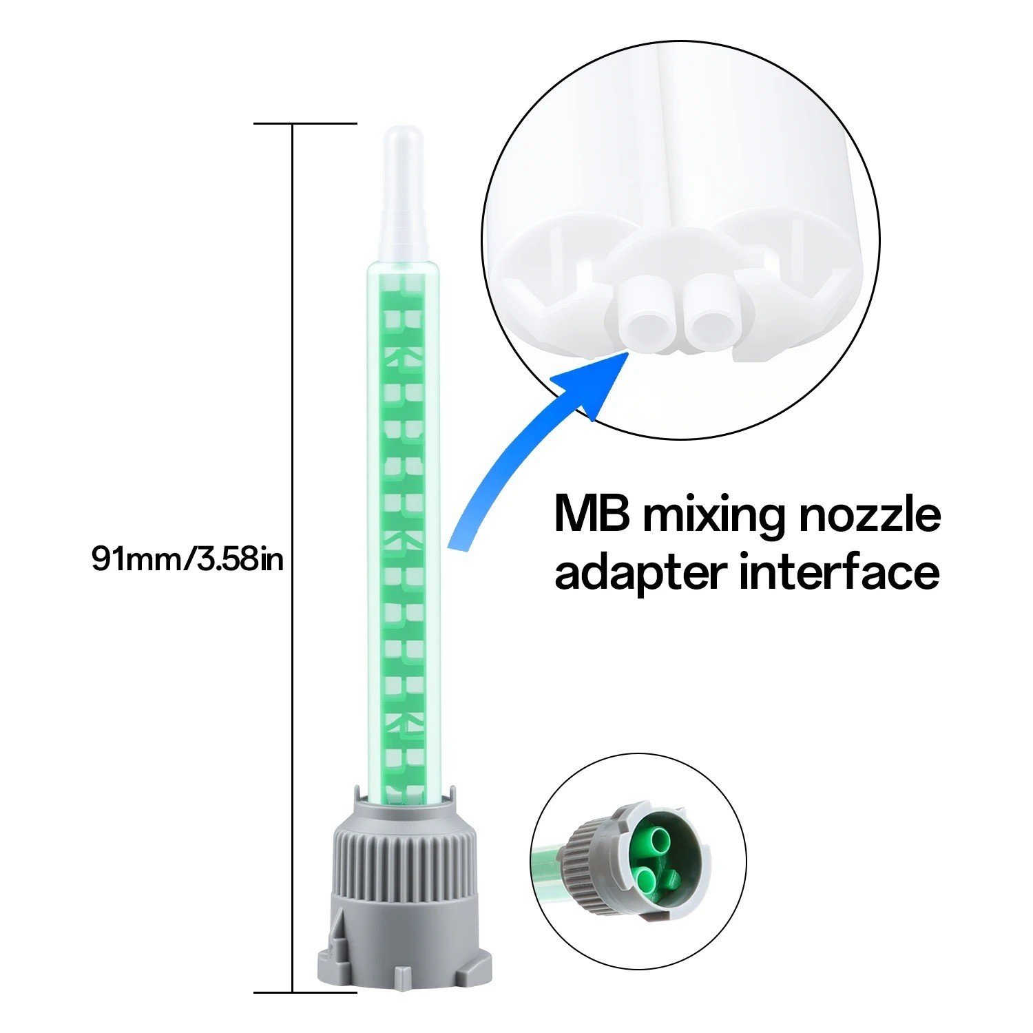 10/20/50PCS Static Mixing Nozzles MB6-16 1:1 Epoxy Adhesive Mixer Tubes