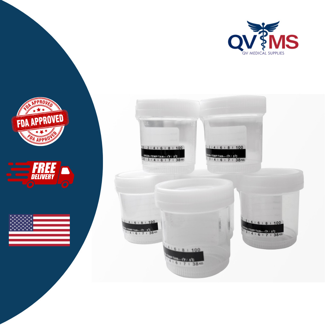 Sterile Urine Collection Cups 90 mL 3oz +Temperature (400pcs)