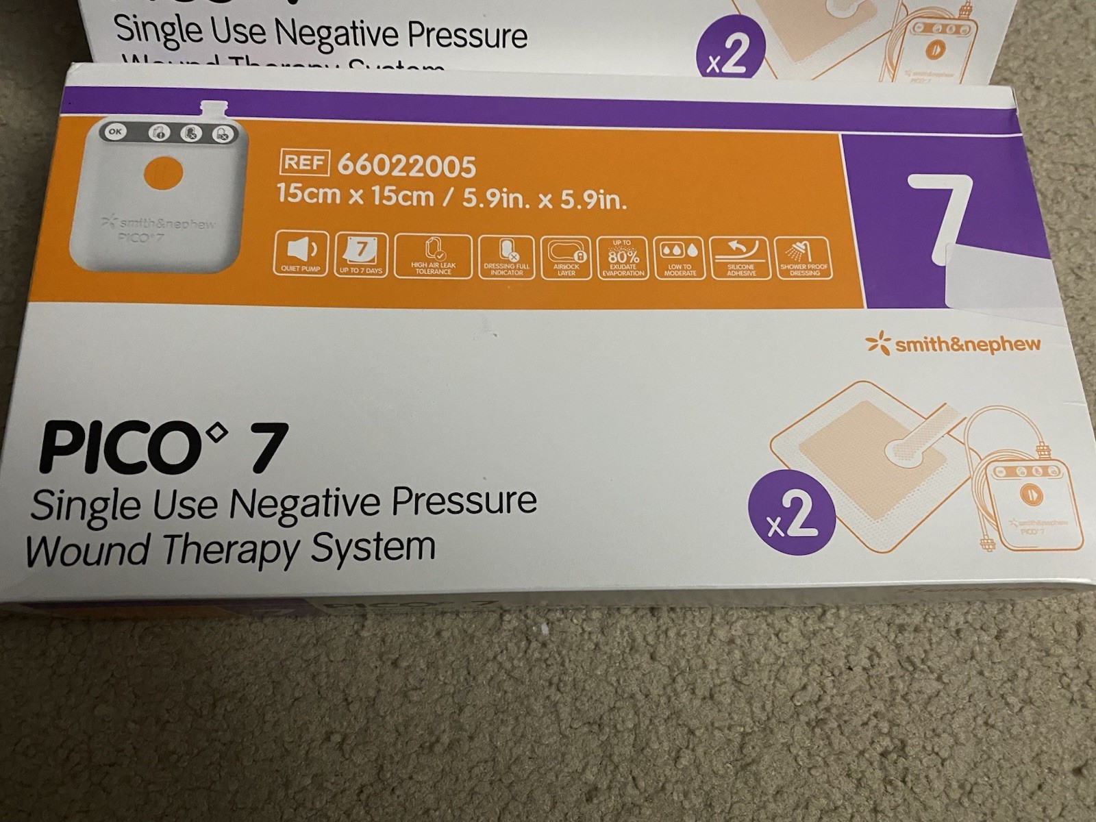 Smith & Nephew Pico 7 Wound Therapy 5.9″ x 5.9″ System 66022005 *1 Box* *NEW*