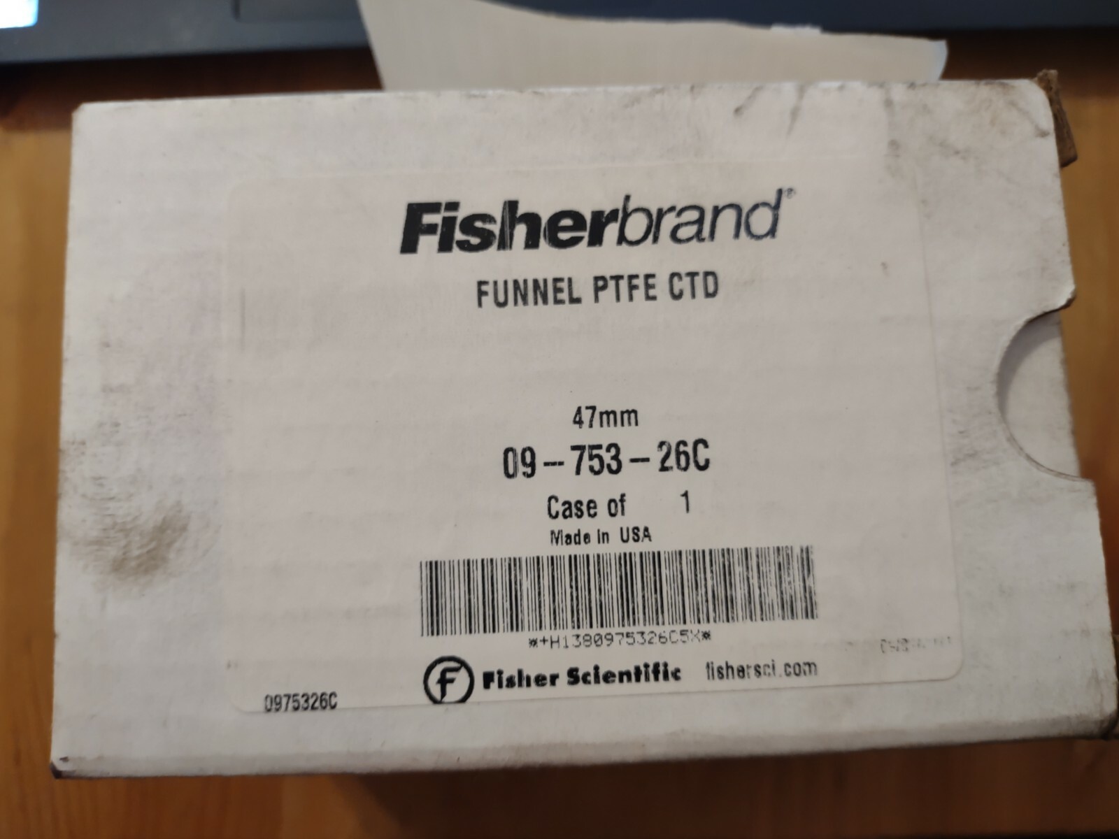 Fisher Scientific 09-753-26C Fisher Brand 47mm Funnel Ptfe Ctd