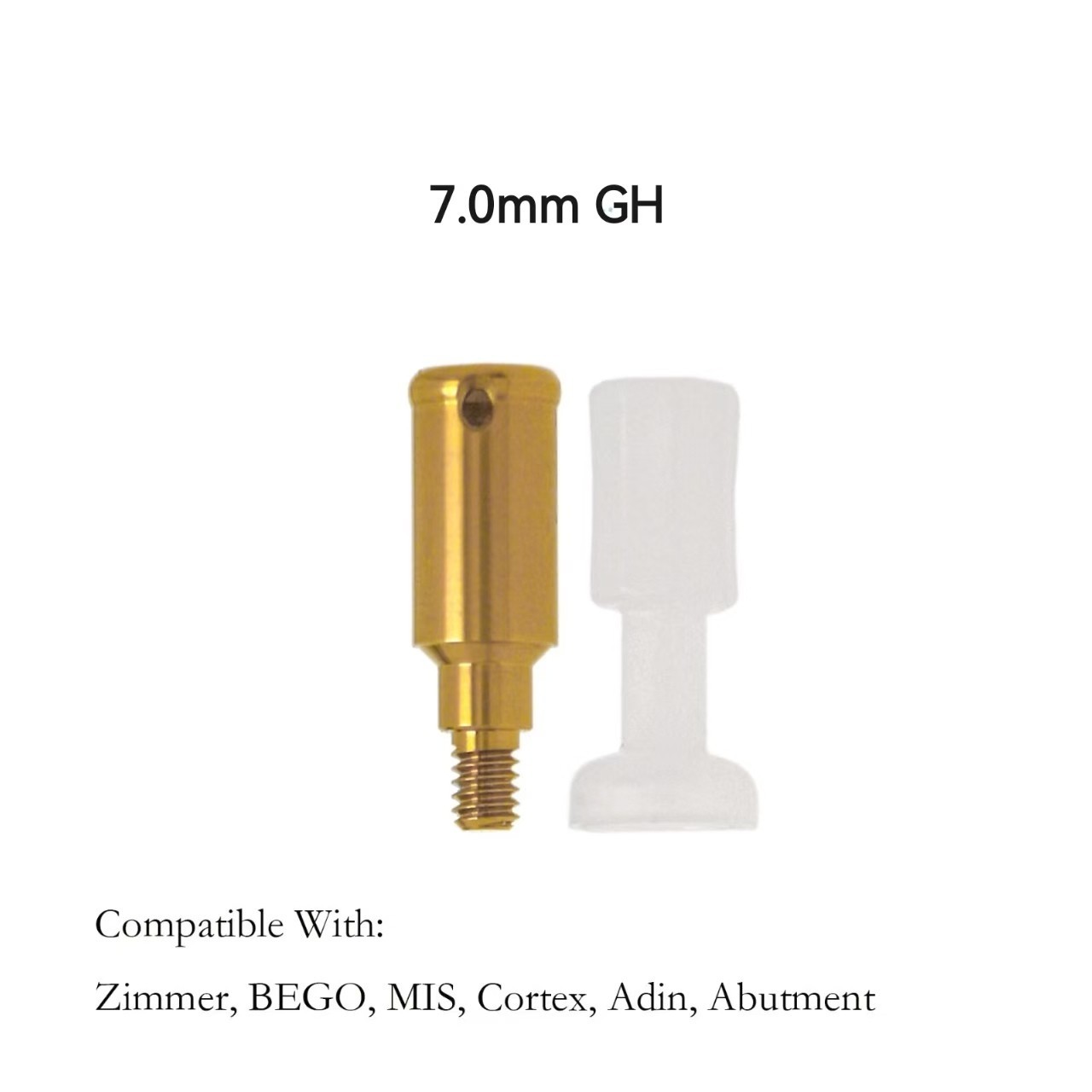 Dental Overdenture Locator Abutment Fits Zimmer Tapered Screw-vent 3.5 for 1-6mm