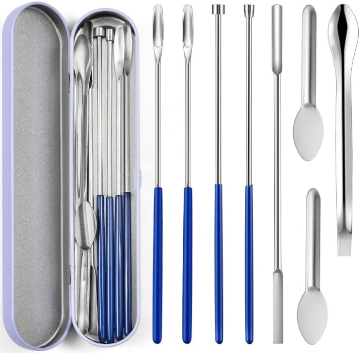Lab Spatula Micro Spoon mini Scoop Laboratory Tiny Powders Mixing Filler Gel Cap