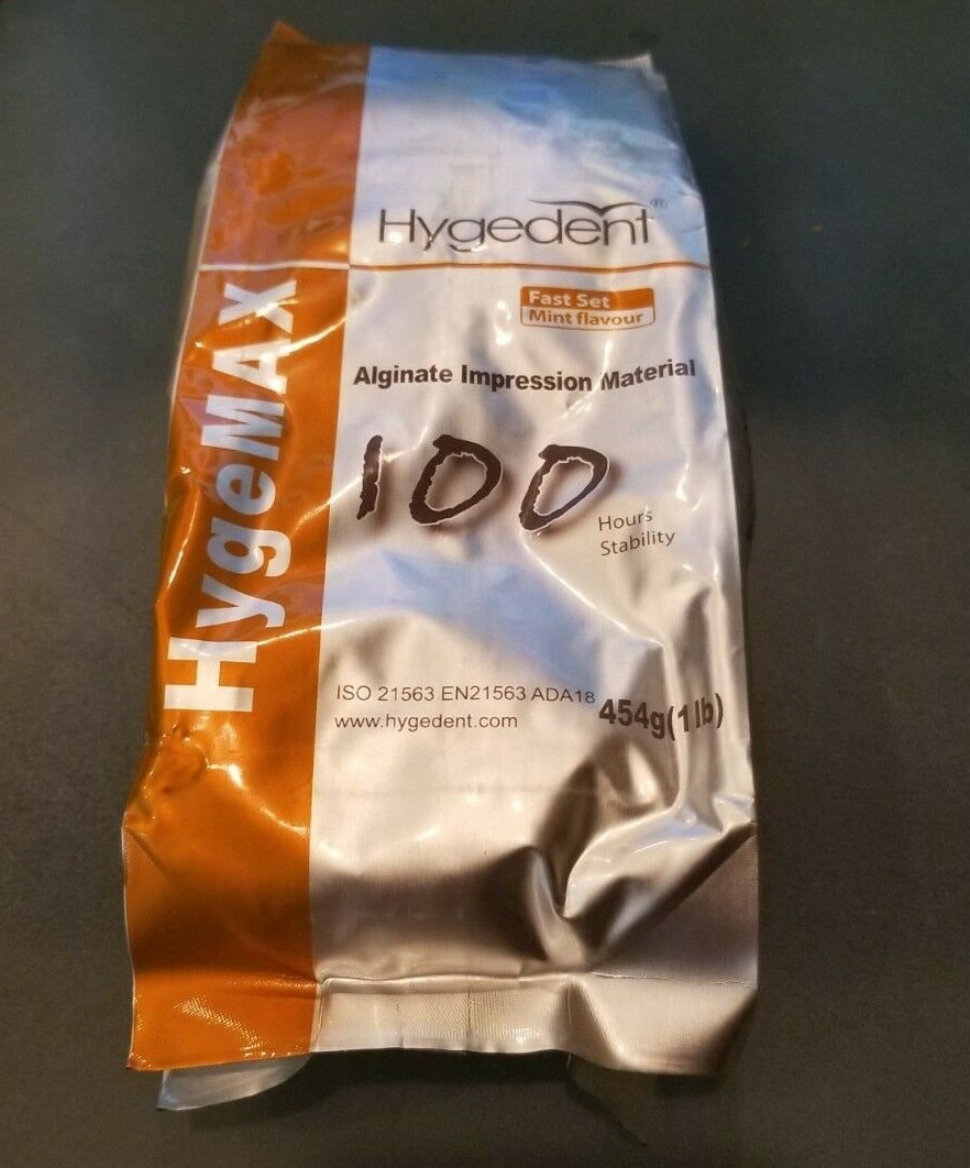 Hygedent HygeMAX 100 Alginate Impression Dental Mint Fast Set 100 Hours Stable