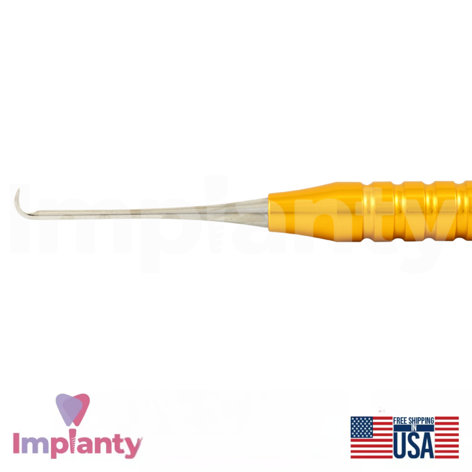 TOLA Yellow Curette 1 Lateral Approach Double Sided Stainless Steel Tool