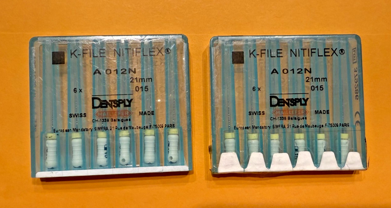 2 box Dentsply K-File Nitiflex NiTi Flexible Endo Root Canal Files MAILLEFER