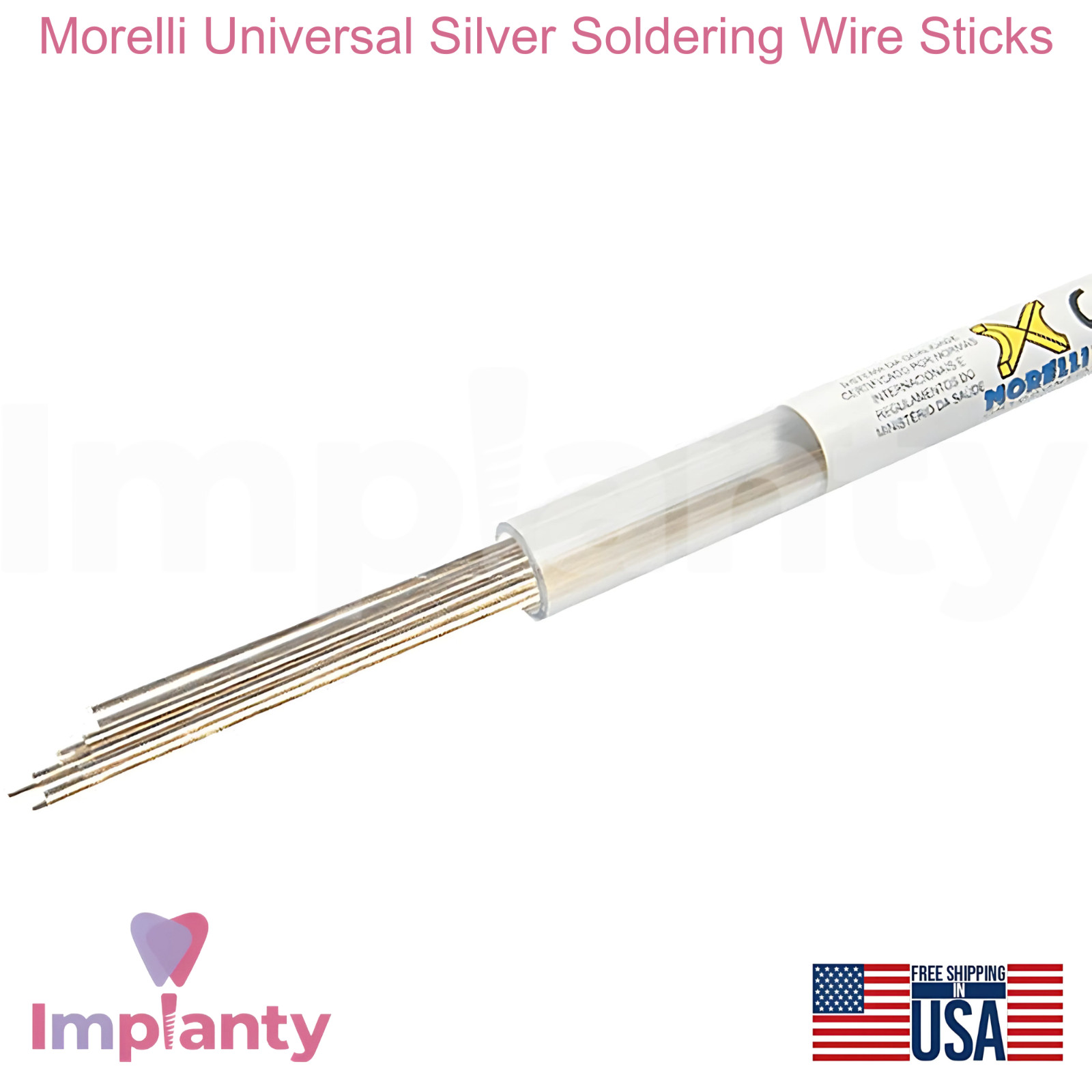 Morelli Universal Silver & Stainless Steel Dental Soldering Wire Sticks 10pcs