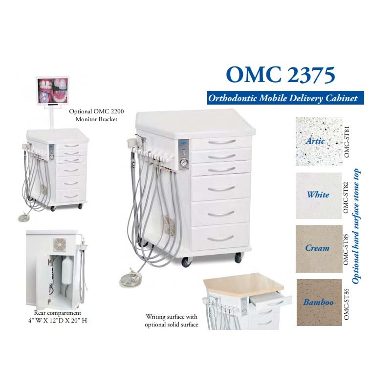TPC Dental OMC 2375 Orthodontic Mobile Delivery Cabinet