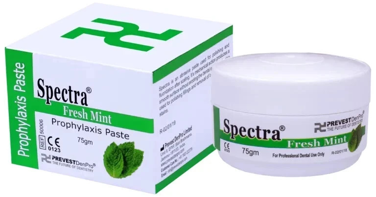 Dental SPECTRA Prophylaxis Polishing Paste After Scaling 75g Jar MINT FLAVOUR fs