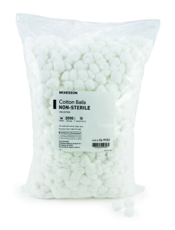 Cotton Ball McKesson Medium Cotton NonSterile Bag of 2000