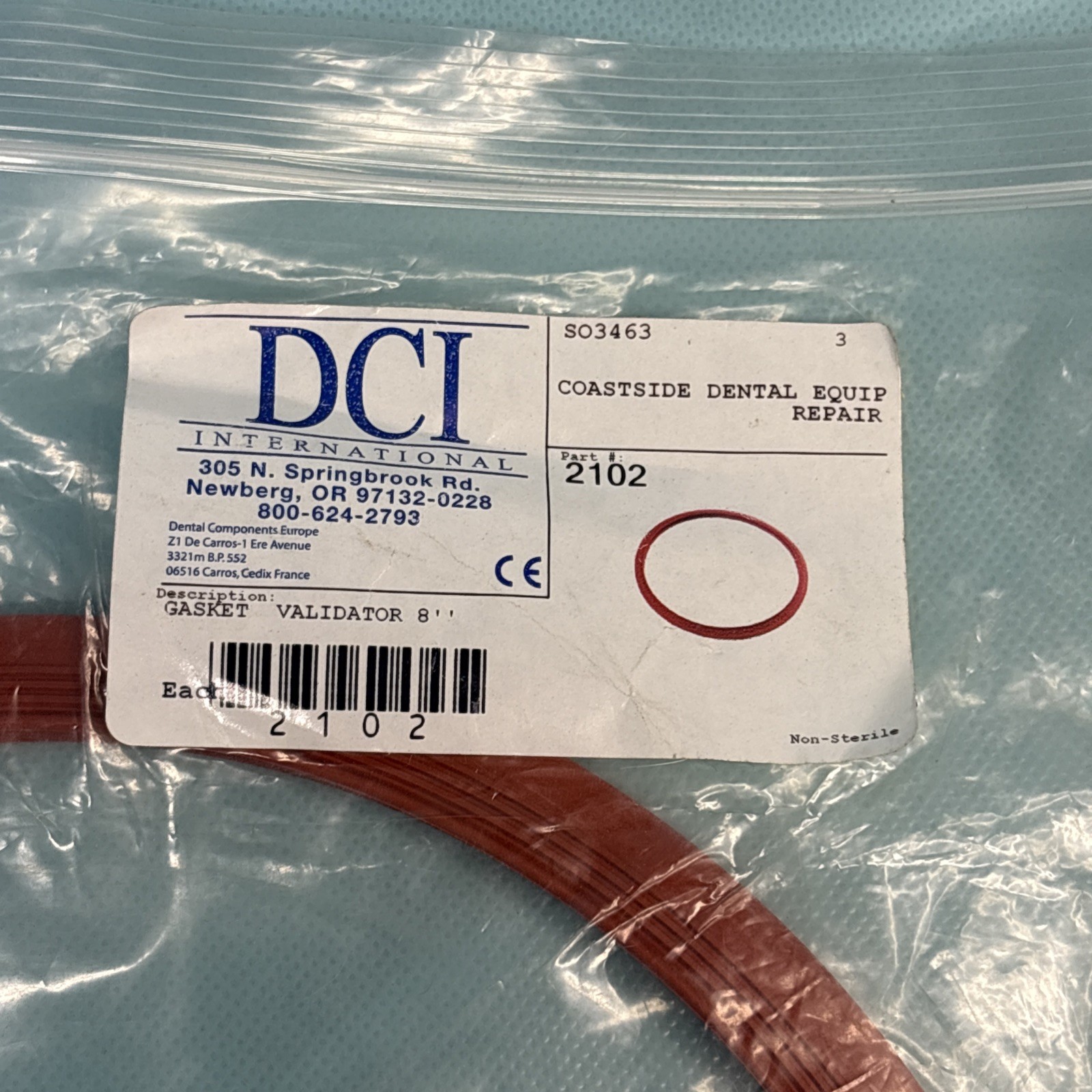 DCI 8″ Door Seal Gasket Validator 2102 Dental Equipment – NEW