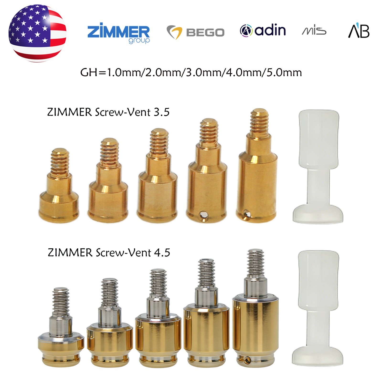 US For Hiossen/Nobel Biocare/Zimmer/Bego/Mis Dental Locator Attachment Abutment