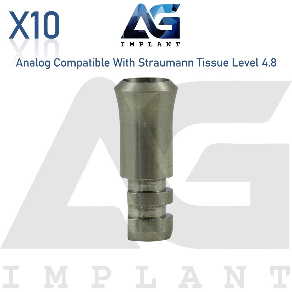 10 Fixture Analog Compatible with Straumann Tissue Level® Ø4.8mm (RN)