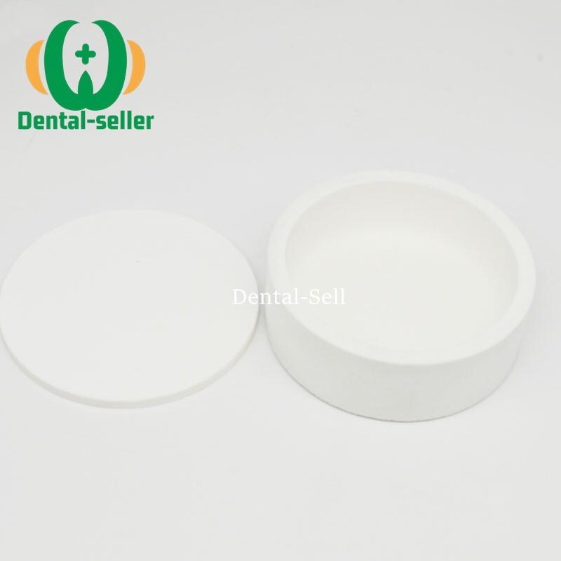 Dental Lab Zirconia Sintering Tray Crucible Plate 90x35mm With Cover White 1 kit
