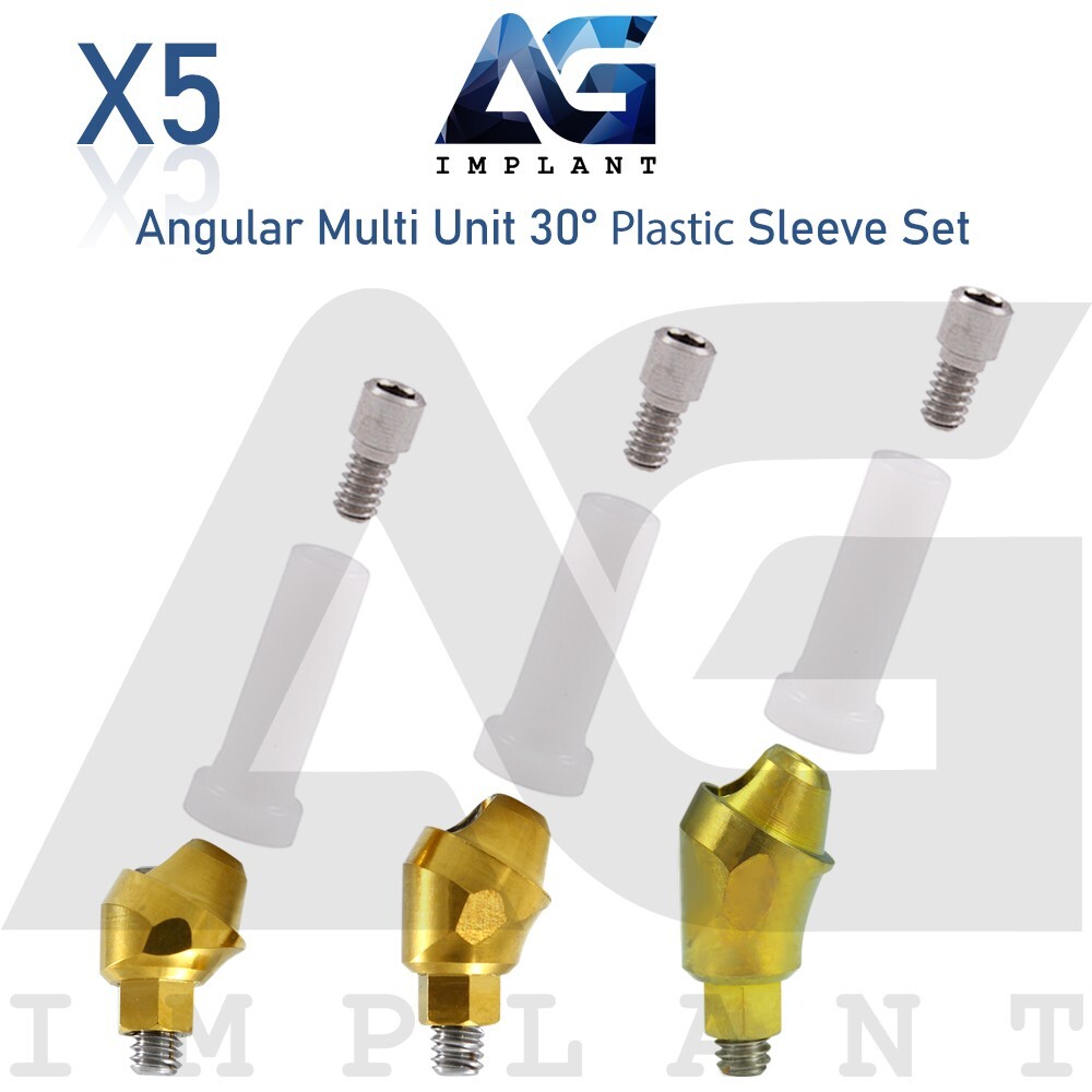 5 Angular Multi Unit 1.6 Prosthetic System 30° and Plastic Sleeve With Screw