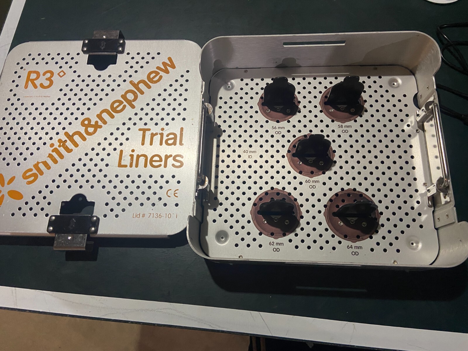 smith&nephew 40mm permanent trial liner tray 7136-0782 – TRAY ONLY
