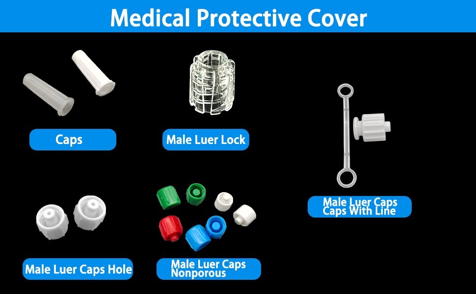 100PCS Protective Cap, For Luer Lock and Catheter System, Medical Laboratory Use
