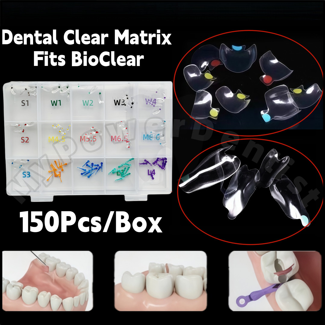 Dental Clear Matrix Diastema Matrices Wedge Similar with BioClear Matrice 150Pcs
