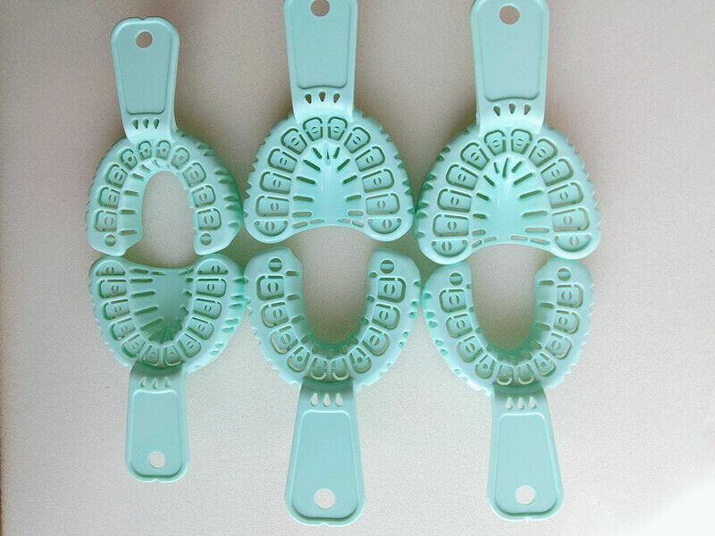 Dental Orthodontic Implant Plastic Disposable Trays Impression Green Upper+Lower