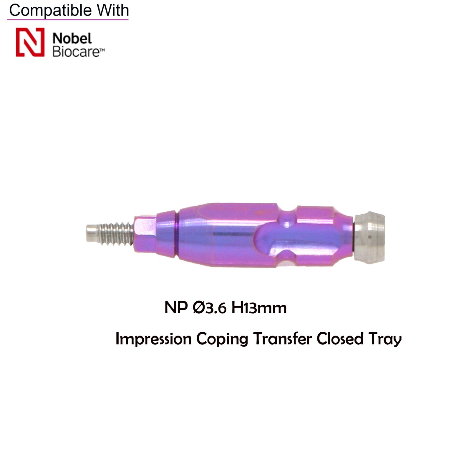 US Dental For Nobel Biocare Active NP/RP Impression Transfer Coping Closed Tray