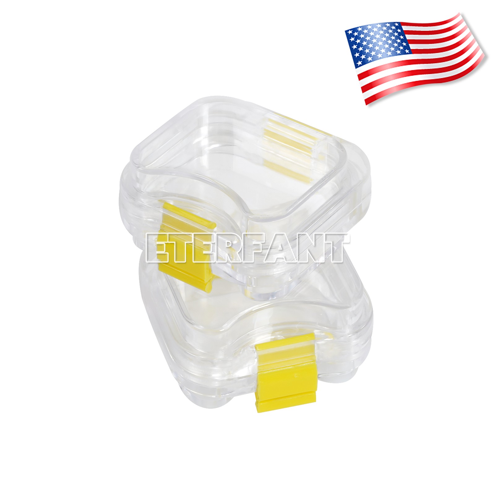 ETERFANT 500pcs Dental Bridge and Crown Pillow Box with Membrane Latch Storage