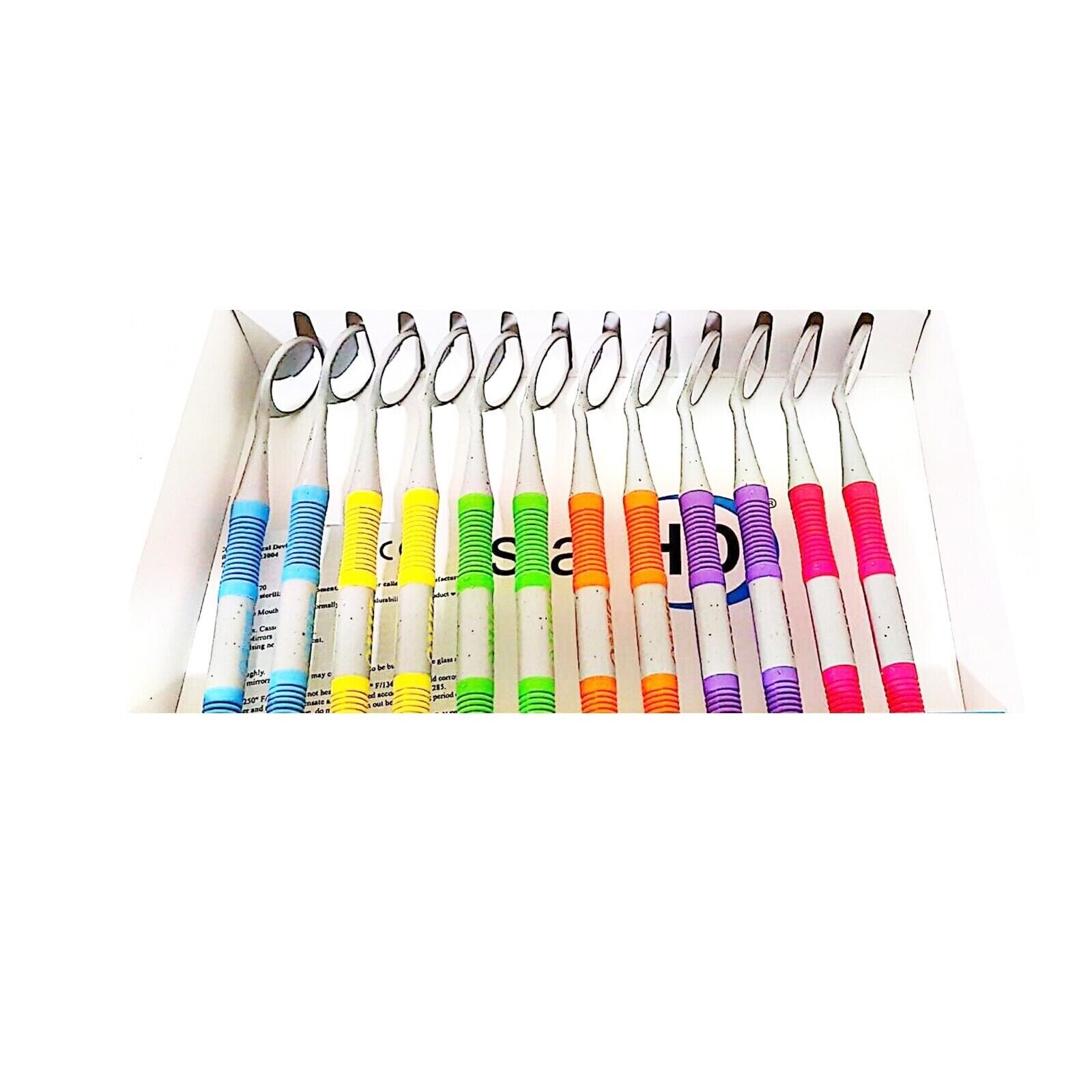 ZIRC Crystal HD Thin Grip Assorted Mouth Mirror Jewel 12pc USA Made (Free Ship)